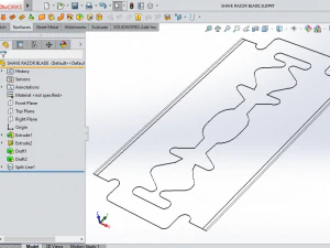 3d shave razor blade model 3D Model