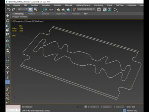 3d shave razor blade model 3D Model