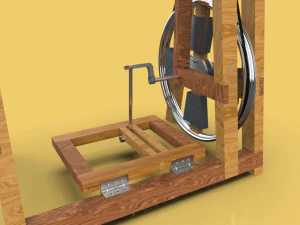 treadle lathe machine wood turning 3D Model