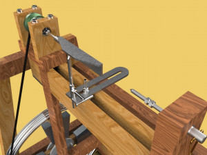 treadle lathe machine wood turning 3D Model