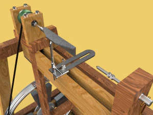 treadle lathe machine wood turning 3D Model