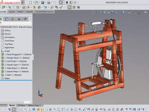 treadle lathe machine wood turning 3D Model