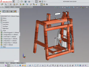 treadle lathe machine wood turning 3D Model