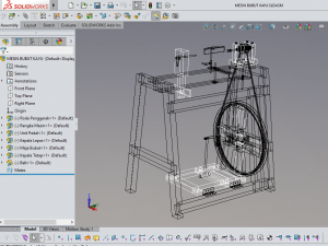 treadle lathe machine wood turning 3D Model