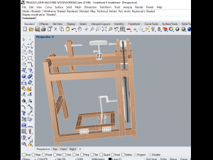 treadle lathe machine wood turning 3D Model