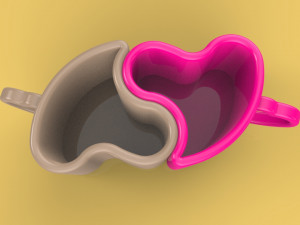 love couple mug gift-printable Modelo de impresión 3D