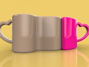 love couple mug gift-printable Modelo de impresión 3D