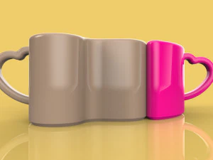love couple mug gift-printable 3D Print Model