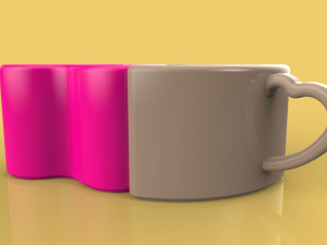love couple mug gift-printable Modelo de impresión 3D