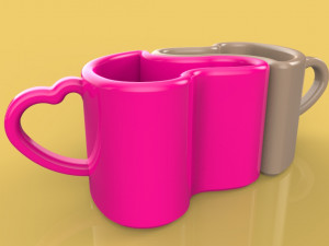 love couple mug gift-printable Modelo de impresión 3D