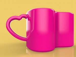 love couple mug gift-printable Modelo de impresión 3D