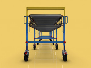expandable flexible scissor roller conveyor Modello 3D