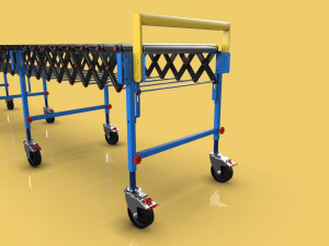 expandable flexible scissor roller conveyor Modello 3D