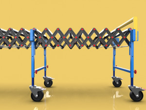 expandable flexible scissor roller conveyor Modello 3D
