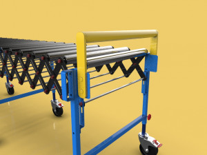 expandable flexible scissor roller conveyor Modello 3D
