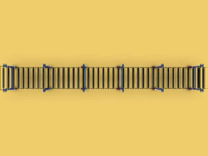 expandable flexible scissor roller conveyor 3D Model