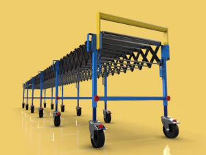 expandable flexible scissor roller conveyor 3D Model