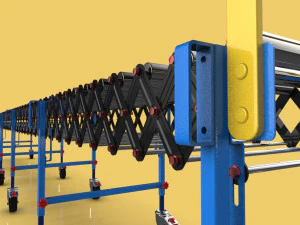 expandable flexible scissor roller conveyor 3D Model