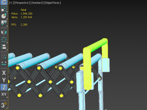 expandable flexible scissor roller conveyor Modello 3D