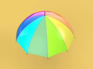 colorful umbrella 3D Model