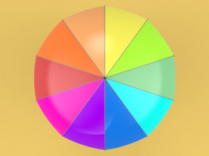 colorful umbrella 3D मॉडल