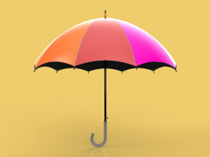 colorful umbrella 3D मॉडल