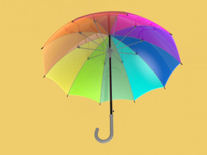 colorful umbrella 3D मॉडल