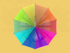 colorful umbrella 3D मॉडल