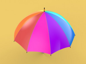 colorful umbrella 3D मॉडल