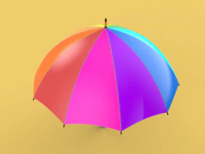 colorful umbrella 3D Model