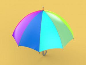 colorful umbrella 3D मॉडल