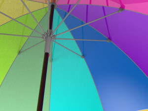 colorful umbrella 3D मॉडल