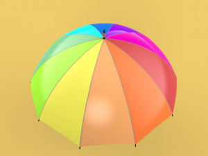 colorful umbrella 3D मॉडल