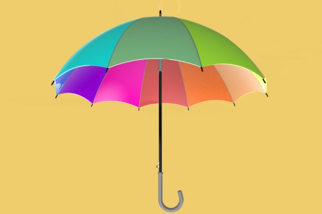 colorful umbrella 3D मॉडल .c4d .max .obj .3ds .fbx .stl .blend 