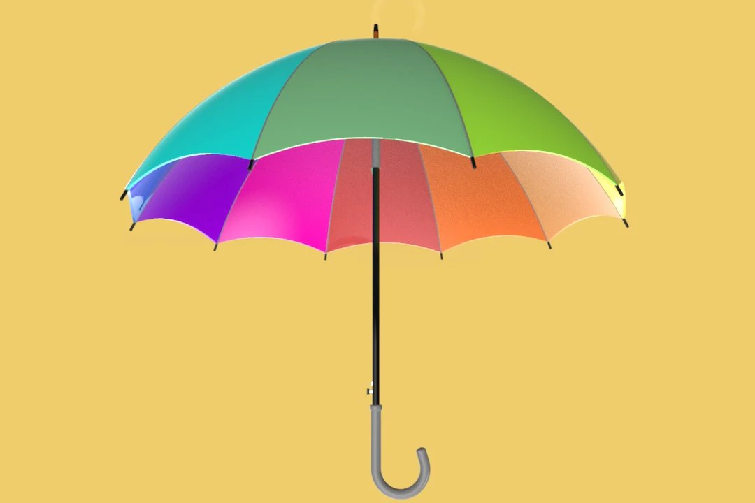 colorful umbrella 3D Model .c4d .max .obj .3ds .fbx .stl .blend 