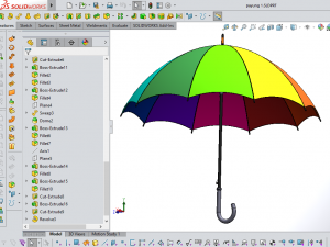colorful umbrella 3D मॉडल