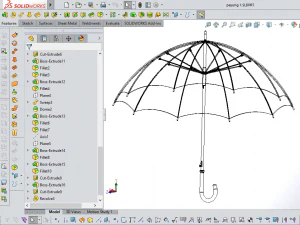 colorful umbrella 3D Model