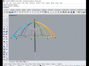 colorful umbrella 3D मॉडल
