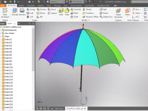 colorful umbrella 3D Model