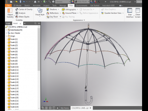 colorful umbrella 3D मॉडल