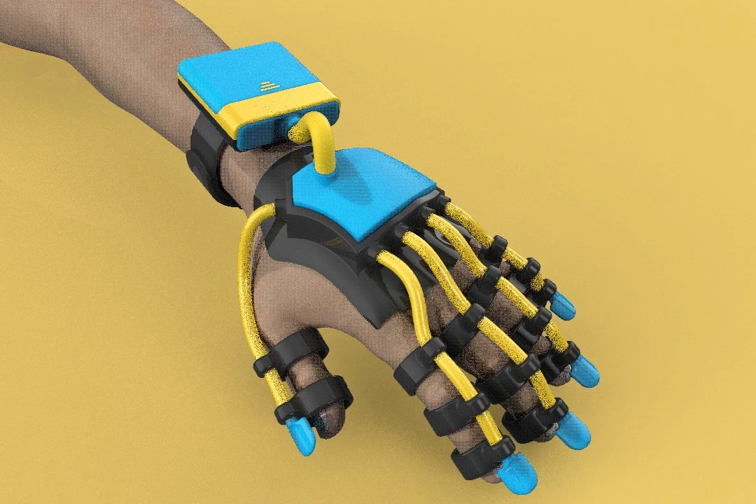 smart glove exoskeleton hand robot 3D Model .c4d .max .obj .3ds .fbx .stl .blend 