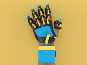 smart glove exoskeleton hand robot 3D Model
