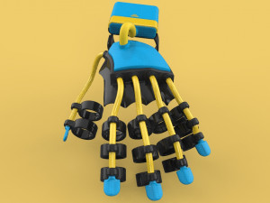 smart glove exoskeleton hand robot 3D Model in Medical