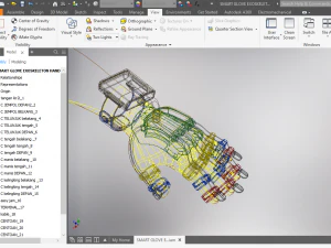 smart glove exoskeleton hand robot 3D Model