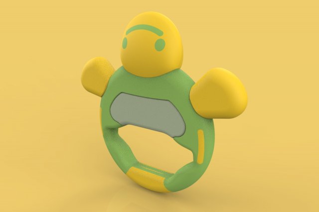 cute baby rattle toy turtle 3D 模型 .c4d .max .obj .3ds .fbx .stl .blend 
