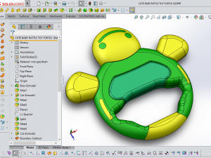 cute baby rattle toy turtle 3D 模型