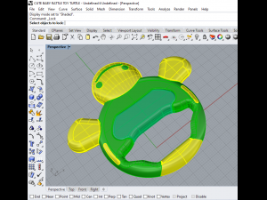 cute baby rattle toy turtle 3D 模型