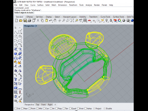 cute baby rattle toy turtle 3D 模型