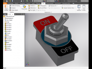 toggle switch 3D 模型