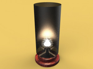 nightlight vintage wooden sleeping lamp 3D Model